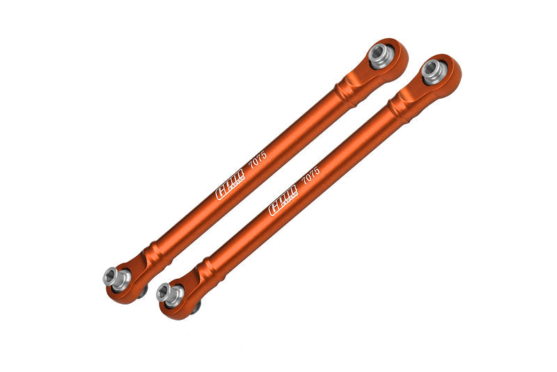 Aluminum 7075 Alloy Front Steering Toe Links For Traxxas 1/8 4WD Maxx Slash 6S-102076-4 / 1:10 4WD Maxx-89076-4  / 1:10 Maxx with WideMAXX-89086-4 Monster Truck Upgrades - Orange