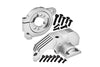 Redesigned Aluminum 7075 Alloy Adjustable Motor Mounts & Main Gear Cover For Traxxas 1/8 4WD Maxx Slash 6S-102076-4 / 1:10 4WD Maxx-89076-4  / 1:10 Maxx with WideMAXX-89086-4 Monster Truck - Silver