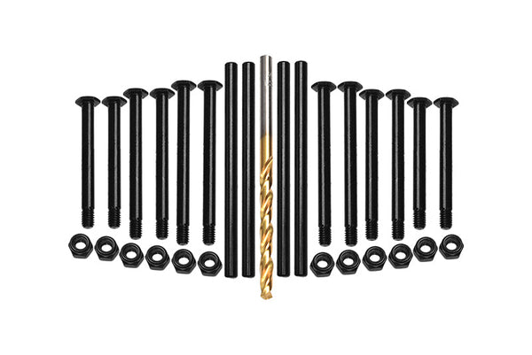 Medium Carbon Steel Front & Rear Suspension Pins For Traxxas 1/8 4WD Maxx Slash 6S-102076-4 / 1:10 4WD Maxx-89076-4 / 1:10 Maxx WITH WideMAXX-89086-4 Monster Truck Upgrades