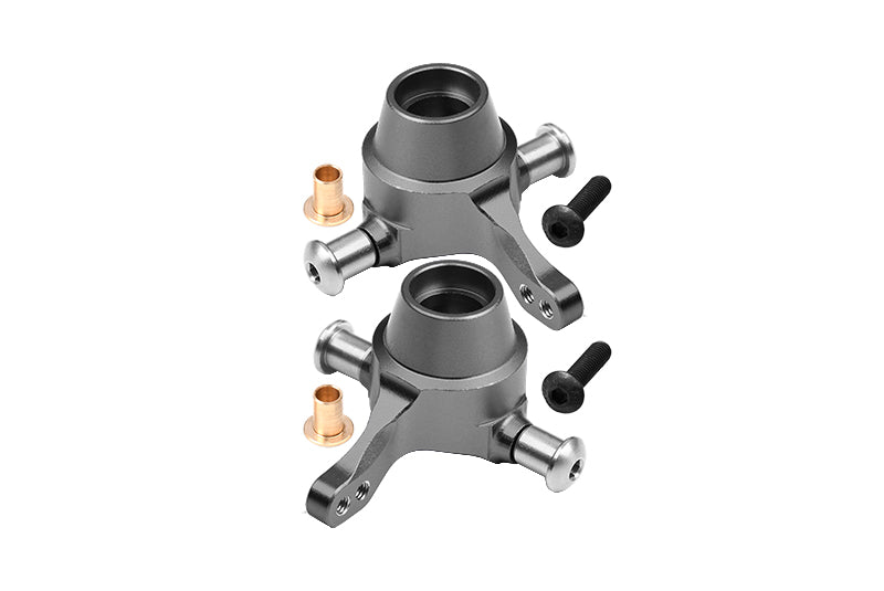 Tamiya TT-01 & TT-01D Aluminum Front Knuckle Arm Set - 1Pr Gray Silver