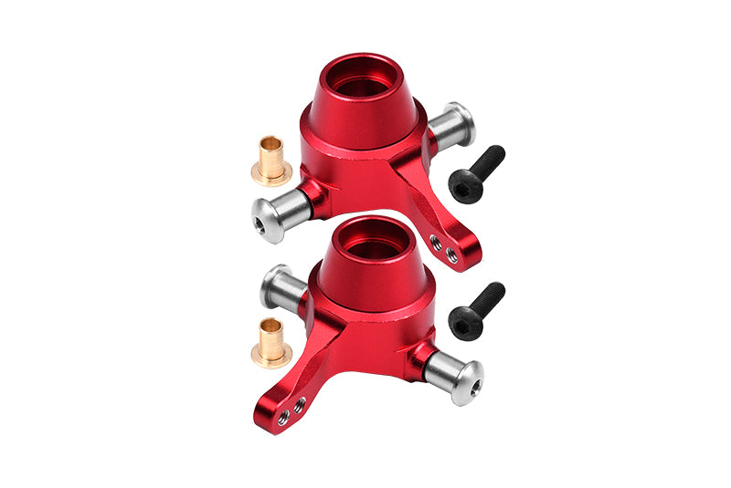 Tamiya TT-01 & TT-01D Aluminum Front Knuckle Arm Set - 1Pr Red