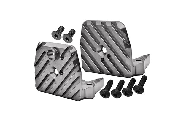 Aluminum Motor Heatsink Mount For Traxxas 1:5 X Maxx 6S / X Maxx 8S / XRT 8S Monster Truck Upgrades - 1 Set Gray Silver