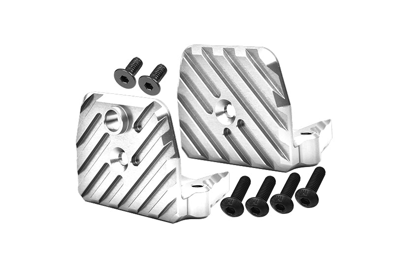 Aluminum Motor Heatsink Mount For Traxxas 1:5 X Maxx 6S / X Maxx 8S / XRT 8S Monster Truck Upgrades - 1 Set Silver