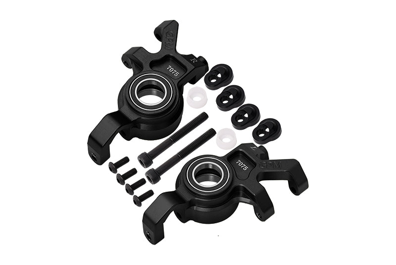 Aluminum 7075 Front Oversized Steering Blocks For Traxxas 1:5 X Maxx 6S / X Maxx 8S / XRT 8S Monster Truck Upgrades - Black