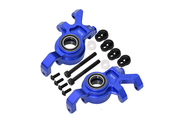 Aluminum 7075 Front Oversized Steering Blocks For Traxxas 1:5 X Maxx 6S / X Maxx 8S / XRT 8S Monster Truck Upgrades - Blue