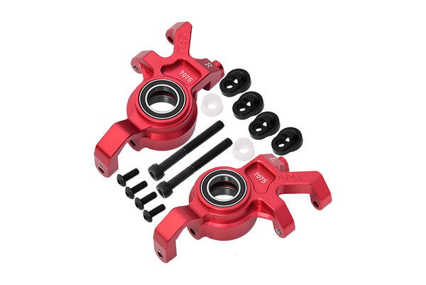 Aluminum 7075 Front Oversized Steering Blocks For Traxxas 1:5 X Maxx 6S / X Maxx 8S / XRT 8S Monster Truck Upgrades - Red