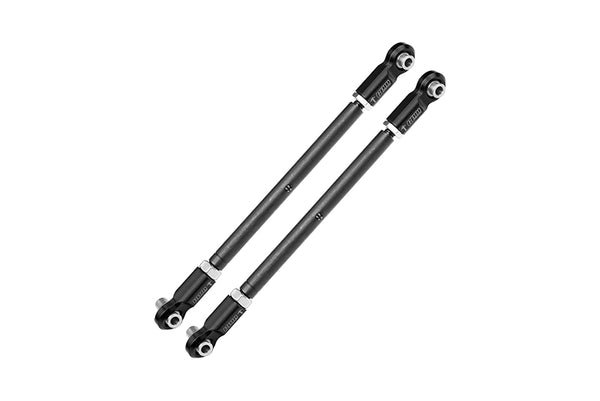 Traxxas X-Maxx 4X4 Spring Steel Front Steering Rod With Aluminum Ends - 1Pr Black