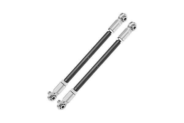 Traxxas X-Maxx 4X4 Spring Steel Front Steering Rod With Aluminum Ends - 1Pr Silver