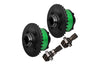 4140 Medium Carbon Steel + 7075 Aluminum Alloy Front & Rear Complete Differential For Traxxas 1:5 X Maxx 6S 8S / XRT 8S / X Maxx Ultimate 8S / XRT Ultimate 8S Monster Truck Upgrades - Green