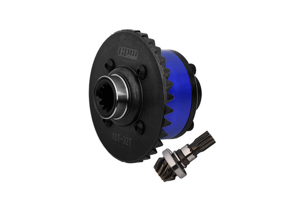 Medium Carbon Steel + Aluminum Alloy Front Complete Differential For Traxxas 1:5 X Maxx 6S 8S / XRT 8S / X Maxx Ultimate 8S / XRT Ultimate 8S Monster Truck Upgrades - Blue