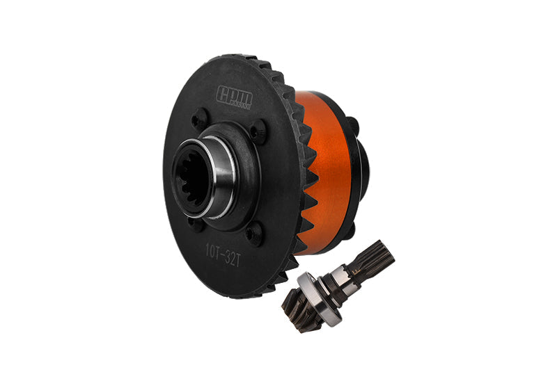 Medium Carbon Steel + Aluminum Alloy Front Complete Differential For Traxxas 1:5 X Maxx 6S 8S / XRT 8S / X Maxx Ultimate 8S / XRT Ultimate 8S Monster Truck Upgrades - Orange