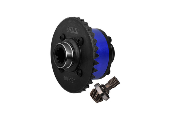 4140 Medium Carbon Steel + 7075 Alloy Rear Complete Differential Set For Traxxas 1:5 X Maxx 6S 8S / XRT 8S / X Maxx Ultimate 8S / XRT Ultimate 8S Monster Truck Upgrades - Blue