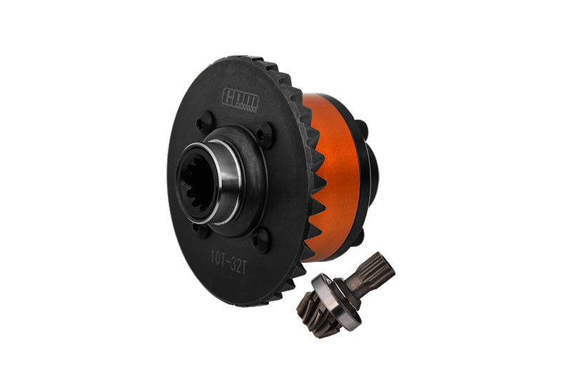 4140 Medium Carbon Steel + 7075 Alloy Rear Complete Differential Set For Traxxas 1:5 X Maxx 6S 8S / XRT 8S / X Maxx Ultimate 8S / XRT Ultimate 8S Monster Truck Upgrades - Orange