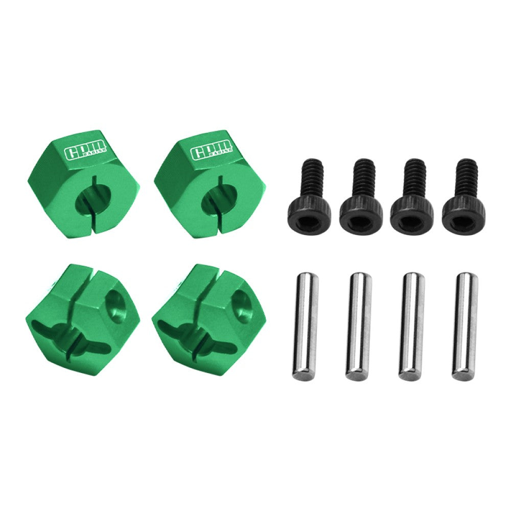 Aluminum 7075 Alloy Front And Rear Clamp Type Wheel Hub 12mm For Traxxas 1/16 Mini Maxx 4WD RTR Brushless Monster Truck 107154-1 Upgrades - Green