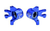 Aluminum 7075 Alloy Front Steering Blocks With Oversize Bearing For Traxxas 1/16 Mini Maxx 4WD RTR Brushless Monster Truck 107154-1 Upgrades - Blue