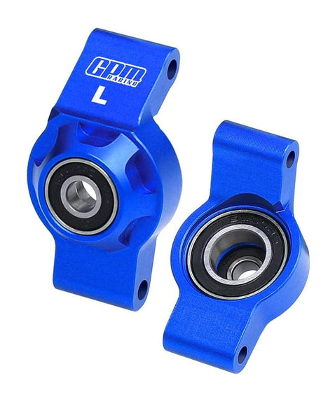 Aluminum 7075 Alloy Rear Hub Stub Axle Carriers With Oversize Bearing For Traxxas 1/16 Mini Maxx 4WD RTR Brushless Monster Truck 107154-1 Upgrades - Blue