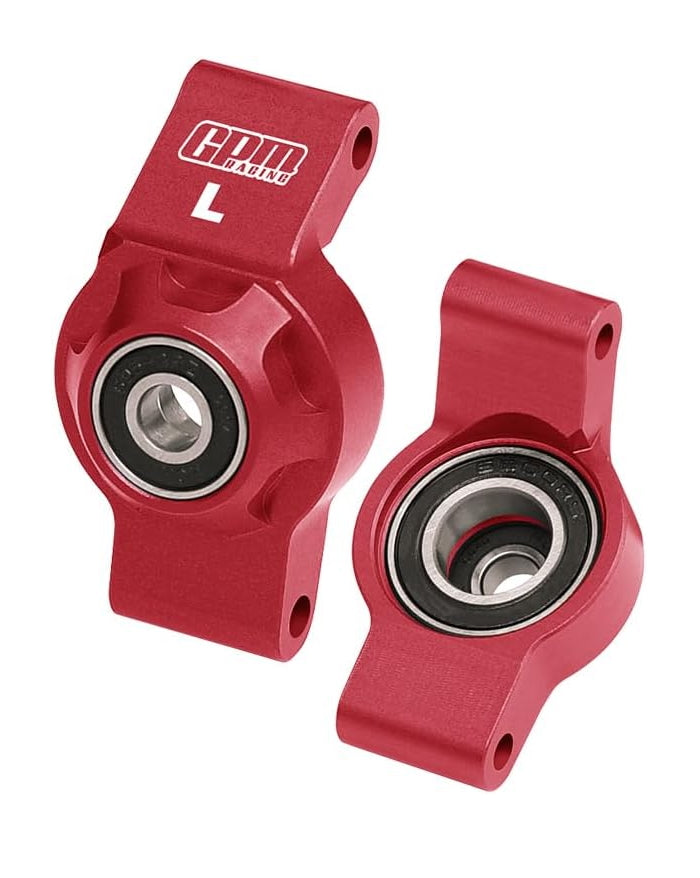 Aluminum 7075 Alloy Rear Hub Stub Axle Carriers With Oversize Bearing For Traxxas 1/16 Mini Maxx 4WD RTR Brushless Monster Truck 107154-1 Upgrades - Red