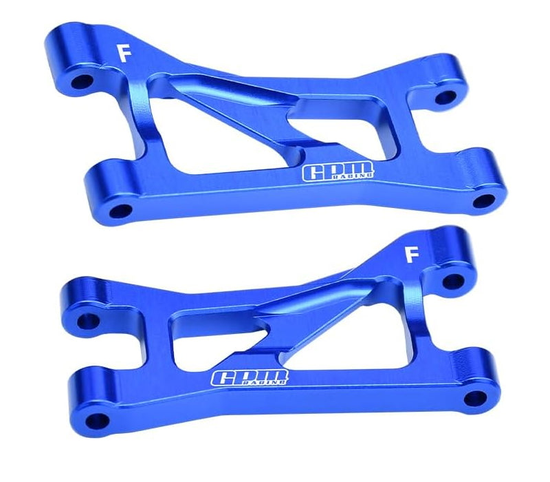 Aluminum 7075 Alloy Front Upper Suspension Arms For Traxxas 1/16 Mini Maxx 4WD RTR Brushless Monster Truck 107154-1 Upgrades - Blue