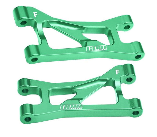 Aluminum 7075 Alloy Front Upper Suspension Arms For Traxxas 1/16 Mini Maxx 4WD RTR Brushless Monster Truck 107154-1 Upgrades - Green