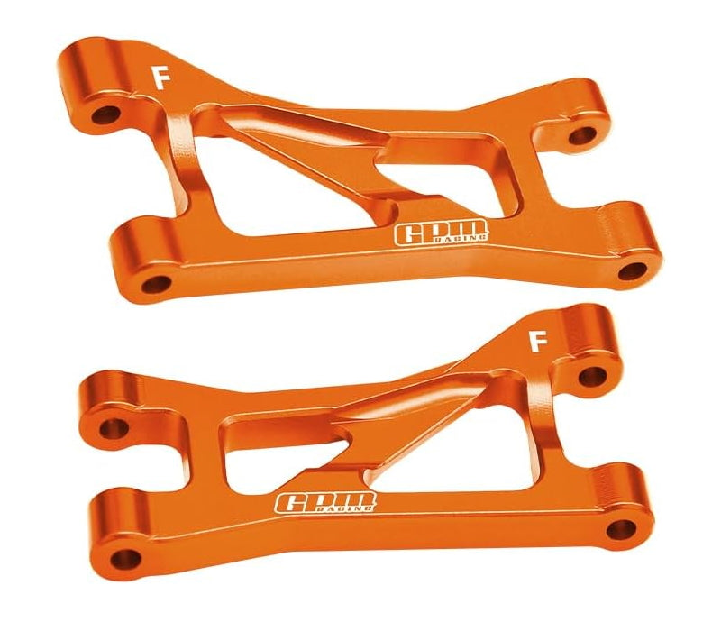 Aluminum 7075 Alloy Front Upper Suspension Arms For Traxxas 1/16 Mini Maxx 4WD RTR Brushless Monster Truck 107154-1 Upgrades - Orange