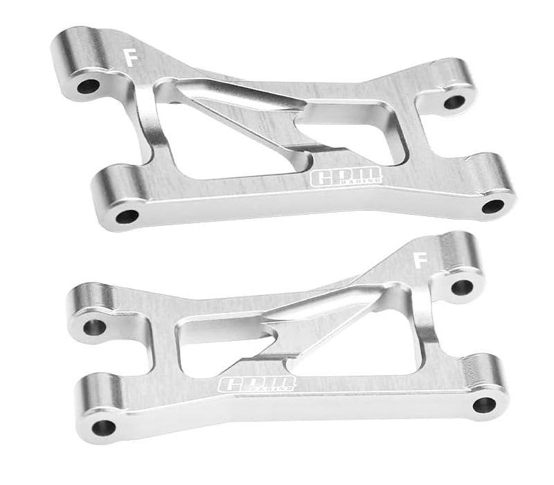 Aluminum 7075 Alloy Front Upper Suspension Arms For Traxxas 1/16 Mini Maxx 4WD RTR Brushless Monster Truck 107154-1 Upgrades - Silver