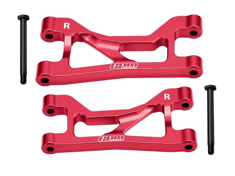 Aluminum 7075 ALLOY REAR UPPER SUSPENSION ARMS For Traxxas 1/16 Mini Maxx 4WD RTR Brushless Monster Truck 107154-1 Upgrades - Red