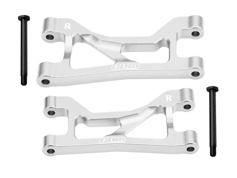 Aluminum 7075 ALLOY REAR UPPER SUSPENSION ARMS For Traxxas 1/16 Mini Maxx 4WD RTR Brushless Monster Truck 107154-1 Upgrades - Silver