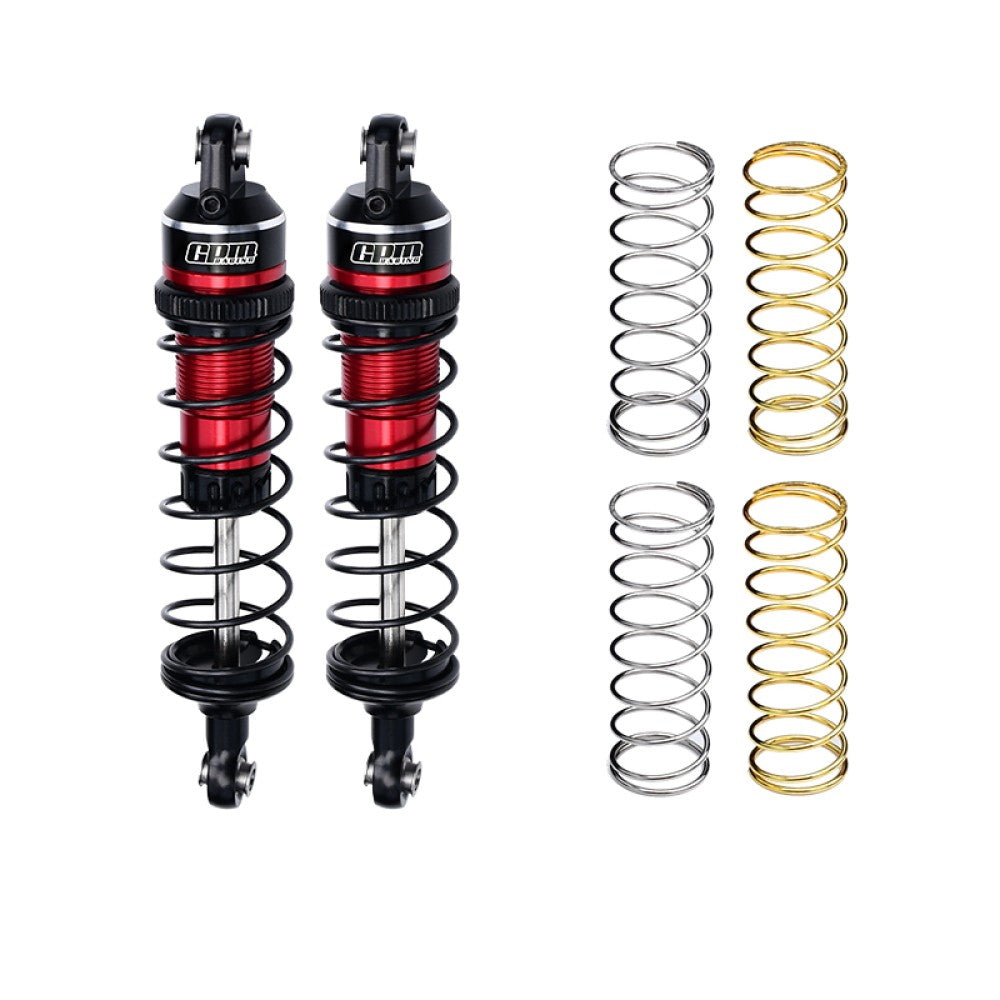 Aluminum 7075 Alloy Front Or Rear Adjustable Spring Shock 87mm For Traxxas 1/16 Mini Maxx 4WD RTR Brushless Monster Truck 107154-1 Upgrades - Red