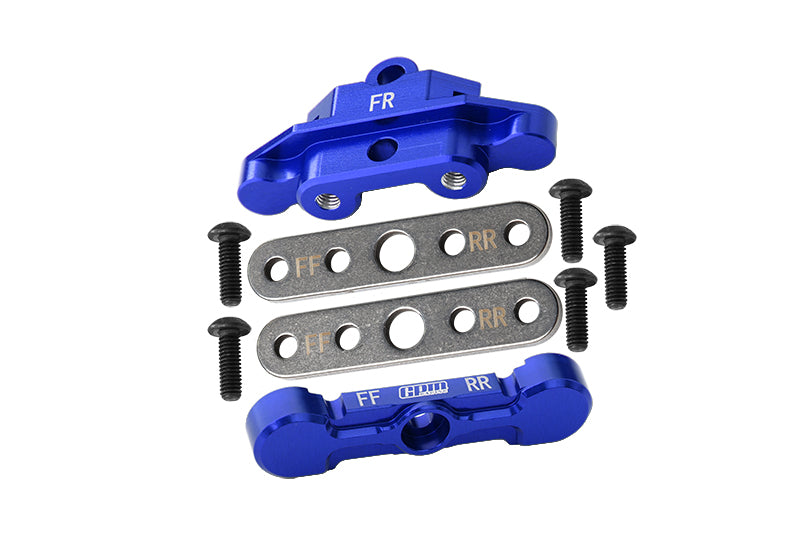 Aluminum 7075 Alloy Front Tie Bar Mounts & Suspension Pin Retainers For Traxxas 1:8 6S MAXX SLASH-102076-4 / 1:10 4WD MAXX-89076-4 / 1:10 MAXX with WideMAXX Monster Truck-89086-4 Upgrades - Blue