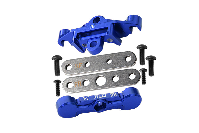 Aluminum 7075 Alloy Rear Tie Bar Mounts & Suspension Pin Retainers For Traxxas 1:8 6S MAXX SLASH-102076-4 / 1:10 4WD MAXX-89076-4 / 1:10 MAXX with WideMAXX Monster Truck-89086-4 Upgrades - Blue