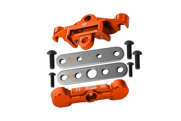 Aluminum 7075 Alloy Rear Tie Bar Mounts & Suspension Pin Retainers For Traxxas 1:8 6S MAXX SLASH-102076-4 / 1:10 4WD MAXX-89076-4 / 1:10 MAXX with WideMAXX Monster Truck-89086-4 Upgrades - Orange