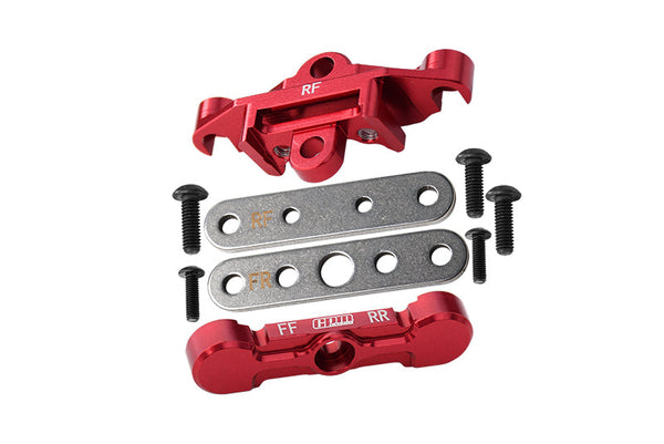 Aluminum 7075 Alloy Rear Tie Bar Mounts & Suspension Pin Retainers For Traxxas 1:8 6S MAXX SLASH-102076-4 / 1:10 4WD MAXX-89076-4 / 1:10 MAXX with WideMAXX Monster Truck-89086-4 Upgrades - Red