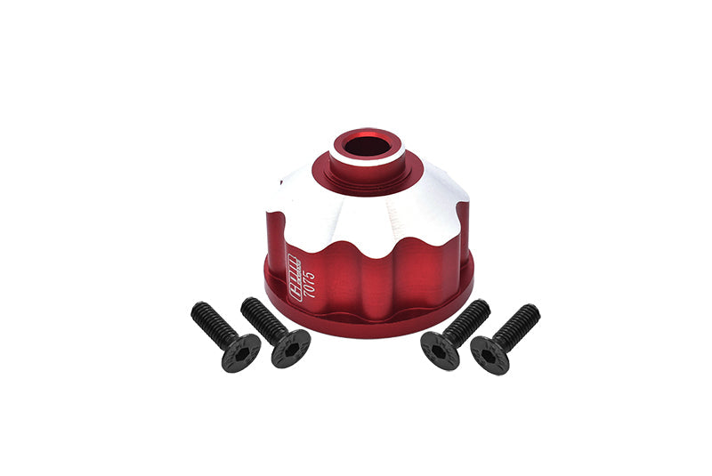 Aluminum 7075 Alloy Front Or Rear Or Center Differential Case For Traxxas 1:10 4WD Maxx-89076-4 / Maxx with WideMaxx-89086-4 / 1:8 4WD Maxx Slash 6S-102076-4 Upgrades - Red