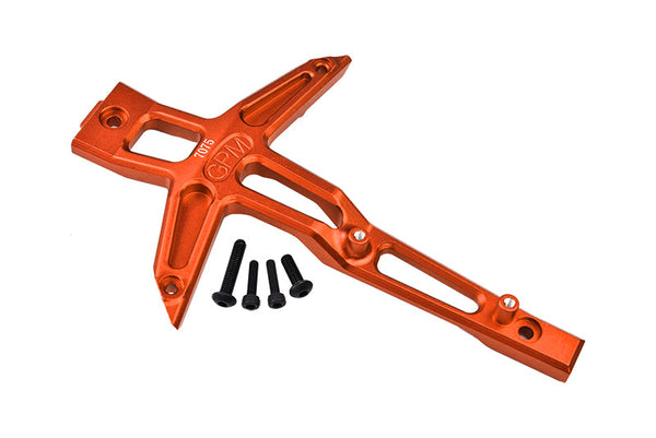 Aluminum 7075 Alloy Front Chassis Brace For Traxxas 1:10 4WD Maxx-89076-4 / Maxx with WideMaxx-89086-4 / 1:8 4WD Maxx Slash 6S-102076-4 Upgrades - Orange