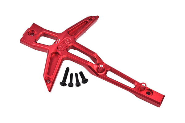 Aluminum 7075 Alloy Front Chassis Brace For Traxxas 1:10 4WD Maxx-89076-4 / Maxx with WideMaxx-89086-4 / 1:8 4WD Maxx Slash 6S-102076-4 Upgrades - Red