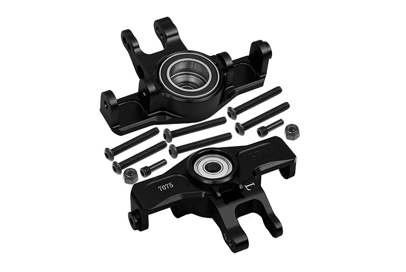 Aluminum 7075-T6 Front Knuckle Arms (Larger Inner Bearings) For Traxxas 1:7 Unlimited Desert Racer UDR Pro-Scale 4X4 (85076-4) Upgrades - Black