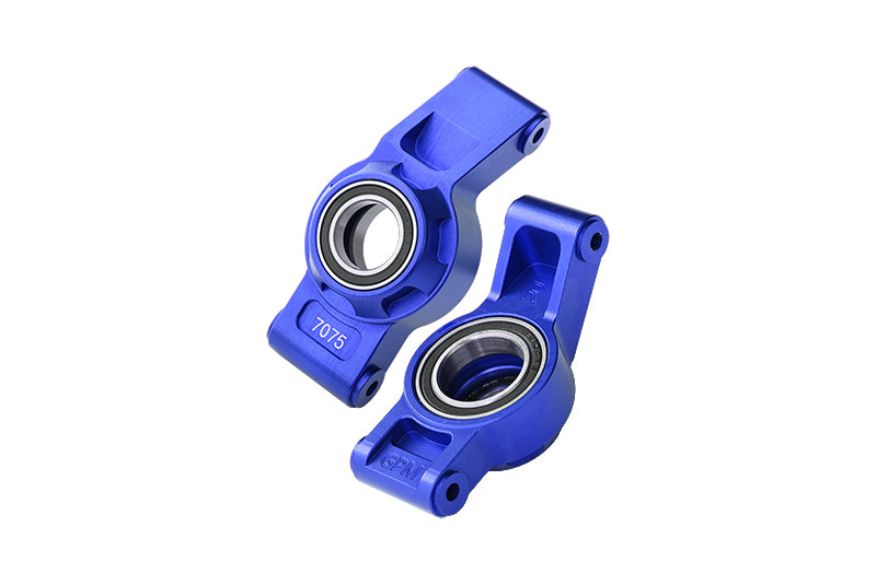 Aluminum 7075 Alloy Rear Hub Stub Axle Carriers With Three Oversize Bearing For Traxxas 1:5 XRT 8S / X Maxx 6S 8S / X Maxx Ultimate 8S / XRT Ultimate 8S Upgrades - Blue