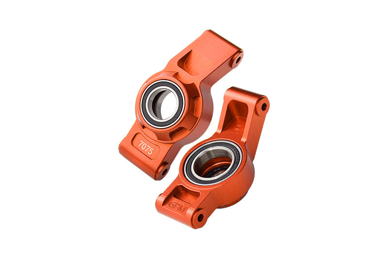 Aluminum 7075 Alloy Rear Hub Stub Axle Carriers With Three Oversize Bearing For Traxxas 1:5 XRT 8S / X Maxx 6S 8S / X Maxx Ultimate 8S / XRT Ultimate 8S Upgrades - Orange