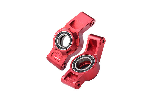 Aluminum 7075 Alloy Rear Hub Stub Axle Carriers With Three Oversize Bearing For Traxxas 1:5 XRT 8S / X Maxx 6S 8S / X Maxx Ultimate 8S / XRT Ultimate 8S Upgrades - Red