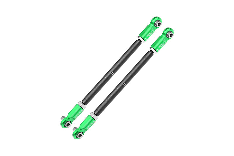 4140 Carbon Steel Adjustable Front Steering Rod With 7075 Alloy Ends For Traxxas 1:5 XRT 8S-78086-4 / XRT Ultimate 8S-78097-4 / X Maxx WideMaxx Kit #7895 Upgrades  - Green