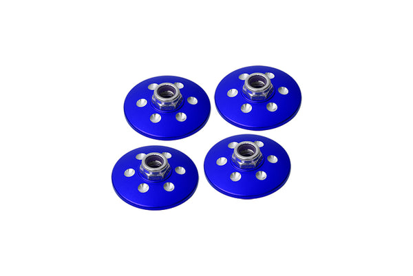 Axial Yeti XL Monster Buggy Aluminum Extra Size Locking Wheel Washer - 4 Pcs Set Blue