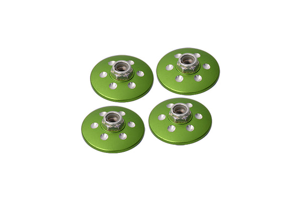 Axial Yeti XL Monster Buggy Aluminum Extra Size Locking Wheel Washer - 4 Pcs Set Green