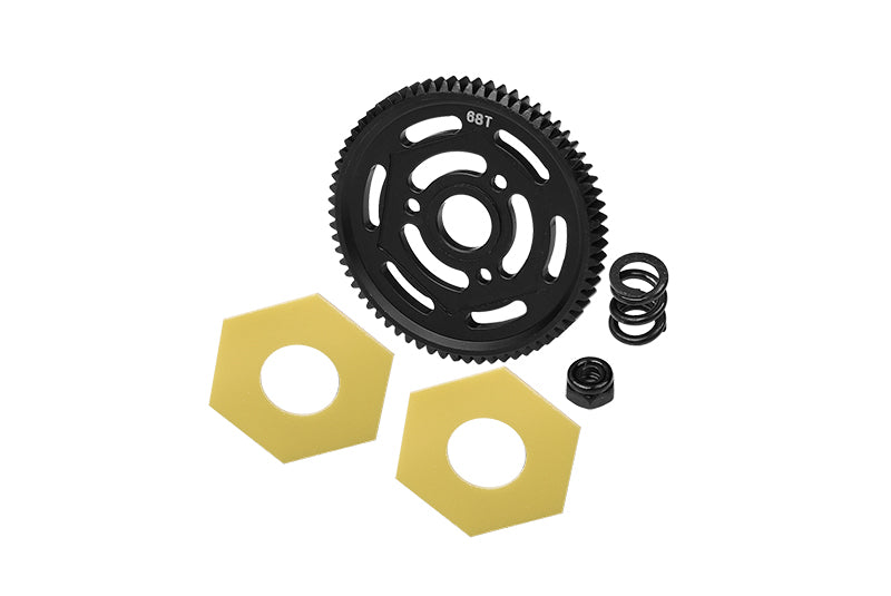 Axial Yeti XL Monster Buggy Steel Spur Gear 32 Pitch 68T With Fibre Slipper Pad - 1 Set Black