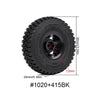 1.55 Beadlock Plastic Wheel Rim Tires for RC Crawler Car Axial AX90069 D90 TF2 Tamiya CC01 LC70 MST JIMNY - 4Pc Set Black