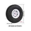 1.55 Beadlock Plastic Wheel Rim Tires for RC Crawler Car Axial AX90069 D90 TF2 Tamiya CC01 LC70 MST JIMNY - 4Pc White