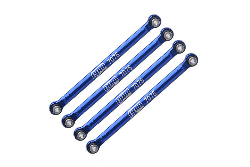 Aluminum 7075-T6 Front & Rear Lower Chassis Links Parts For Axial 1/24 AX24 XC-1 4WS Crawler Brushed RTR AXI00003 Upgrades - Blue