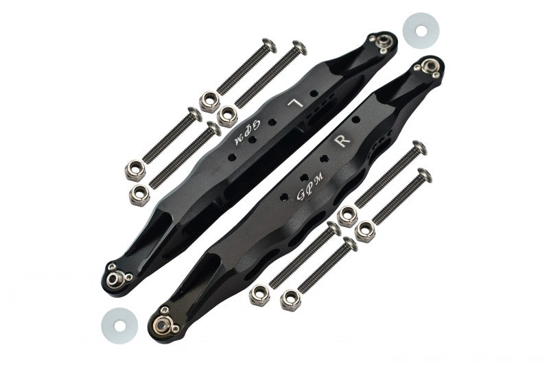 Losi 1:10 Baja Rey / Rock Rey / Hammer Rey U4 Aluminum Rear Lower Trailing Arms - 1Pr Set Black