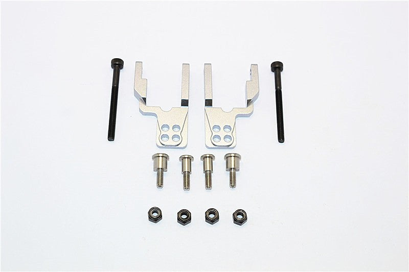 Tamiya CC01 Aluminum Rear Damper Mount With Mulitple Holes - 1 Set Gray Silver