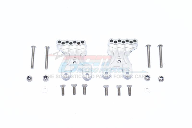 Tamiya Mercedes-Benz G500 CC-02 (#58675) Aluminum Rear Shock Mount - 2Pc Set Silver