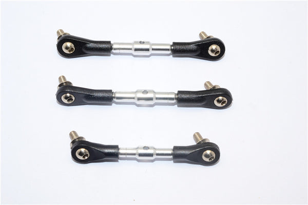 Tamiya DF-02 Aluminum Completed Tie Rod With 5.8mm Balls - 3Pcs Set Silver
